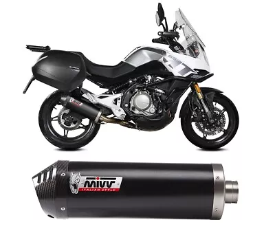 Exhaust Muffler Mivv OVAL Black With Carbon Cap CF MOTO 650MT 2021 > 2023 • $344.87